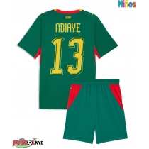 Camiseta Senegal Iliman Ndiaye #13 Visitante Equipación para niños Mundial 2026 manga corta (+ pantalones cortos)
